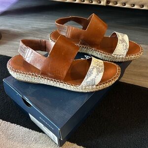 Cole Haan Brown and White Espadrilles